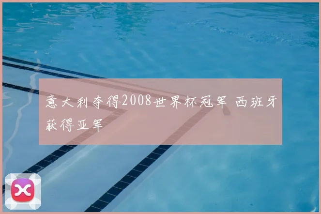 意大利夺得2008世界杯冠军 西班牙获得亚军